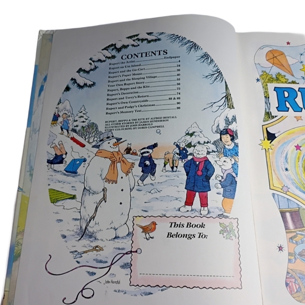 NEW Vintage 1988 UK Rupert Illustrated Storybook - Picture 6 of 14